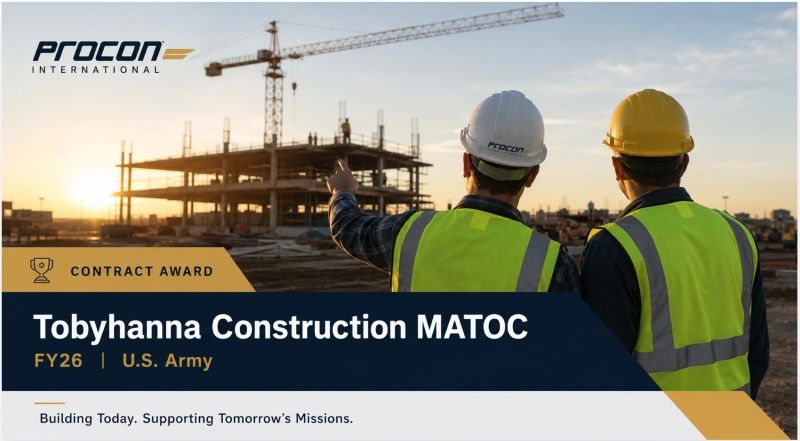 PROCON International awarded the Tobyhanna Construction MATOC, FY26, U.S. Army